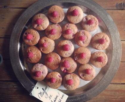 Muffins maxi moelleux aux Framboises des Cantoches