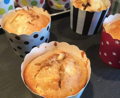 Muffins pomme, banane, chocolat...