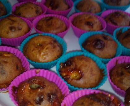 Muffins salés aux pignons, oignons et chèvre