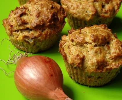 Muffins thon curry échalotes