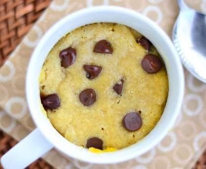 Mug cake cookie moelleux sans oeuf