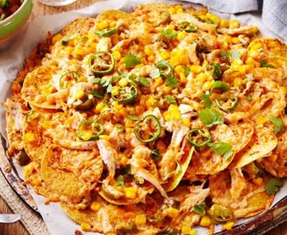Nachos au poulet et fromage fondant