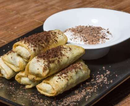 Nems banane-chocolat