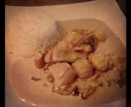 Noix de St Jacques au lait de coco