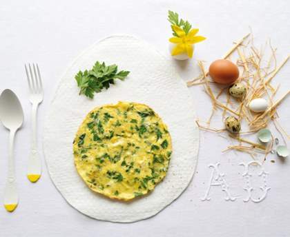 Oeuf à l'omelette et oseille 