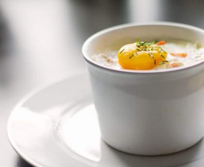 Oeuf cocotte au saumon