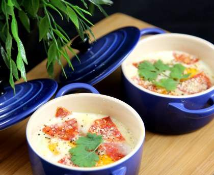Oeuf cocotte chorizo