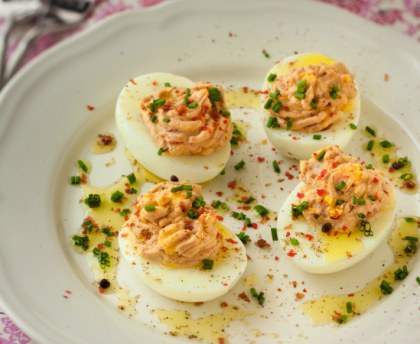 Oeufs à la mousse de foie gras