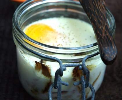 Oeufs cocotte aux échalotes