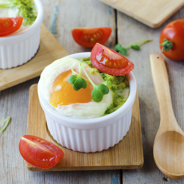 Oeufs cocotte aux épinards faciles