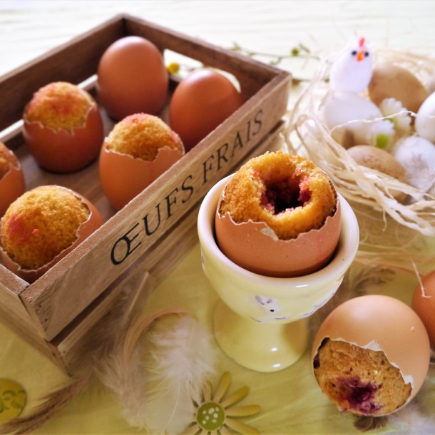 Oeufs de Pâques surprise à la framboise