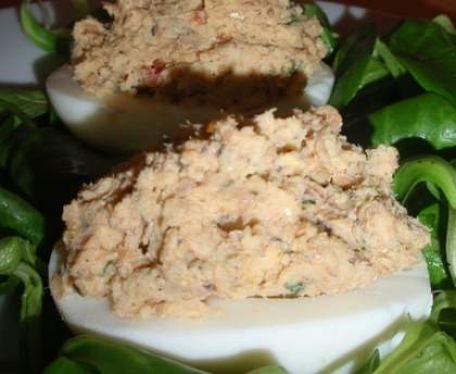 Oeufs farcis aux sardines