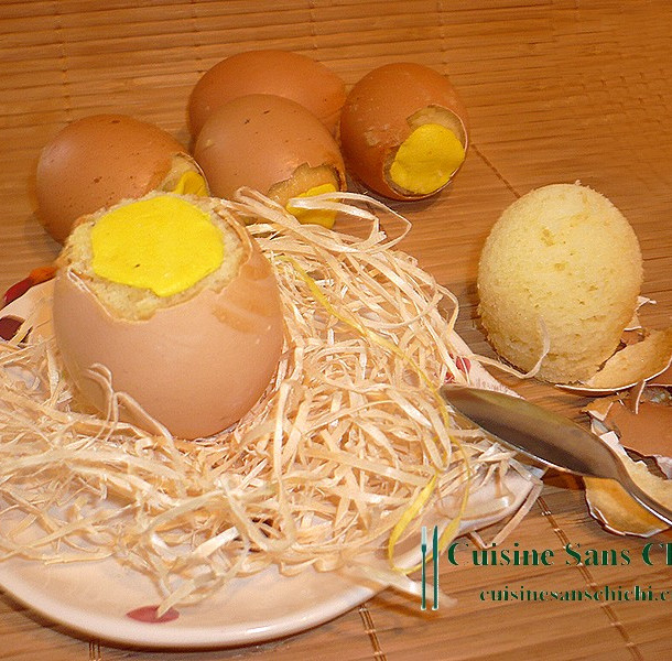 Oeufs surprises à la coque