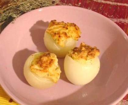 Oignons soufflés au chèvre