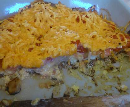 Omelette au gouda gratinée au four