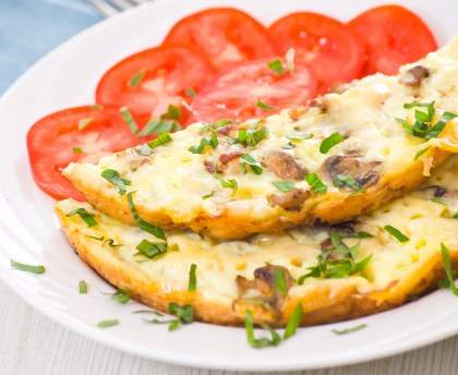 Omelette aux champignons de paris facile