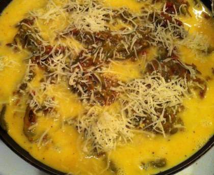 Omelette aux haricots verts
