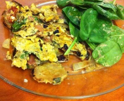 Omelette méditerranéenne verte
