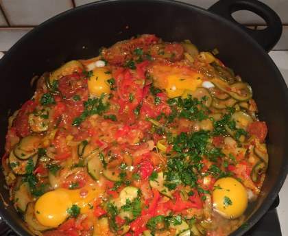 Omelette orientale aux légumes