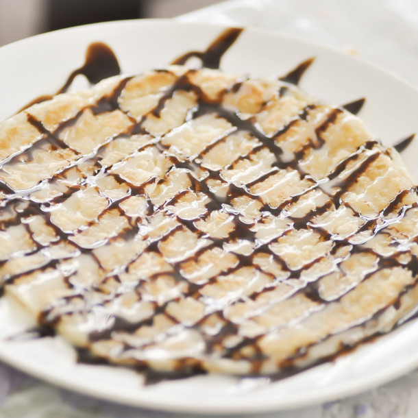 Omelette sucrée au chocolat