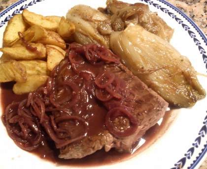 onglet à l'échalote