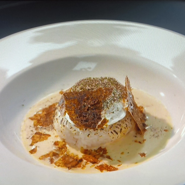 Onigiri maquereau aubergine et beurre blanc
