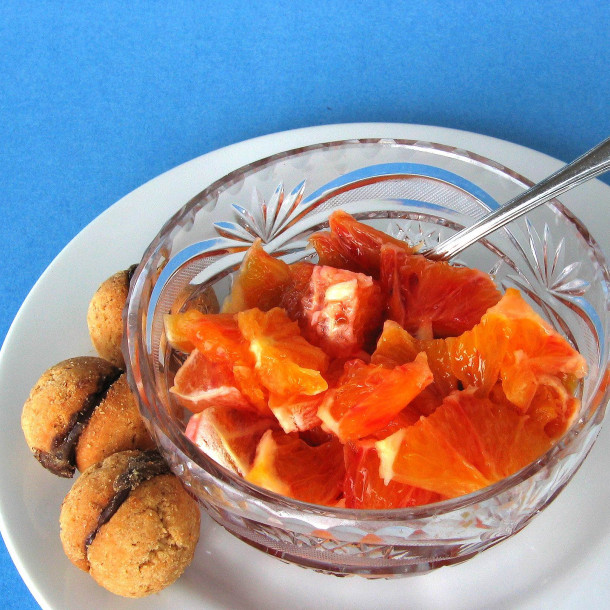 Oranges en coupe