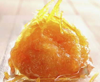 Oranges pochées à la grenadine