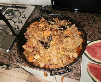 Paella d'une vieille grand mère espagnole...