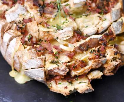 Pain à partager fromage et lardons
