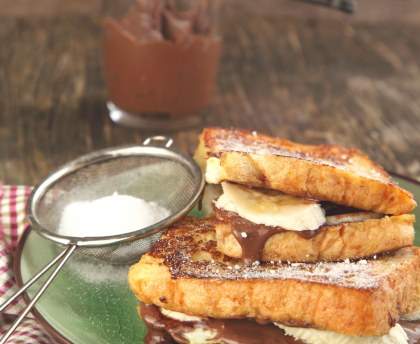 Pain de mie au nutella façon pain perdu