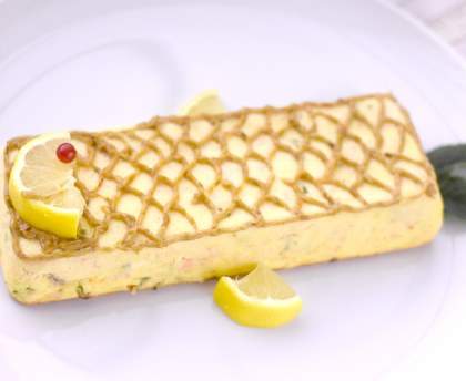Pain de saumon au coulis de poireau