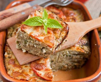 Pain de viande champignons et tomates