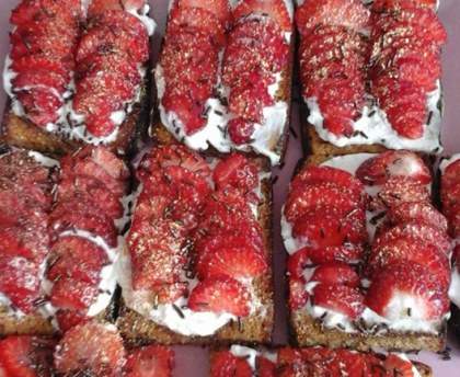 Pain d'épices à la fraise