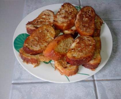 Pain perdu à la cannelle et aux spéculoos