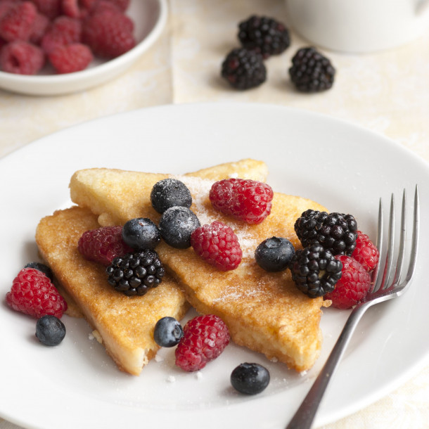 Pain perdu aux fruits rouges 