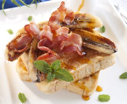 Pain perdu aux lardons