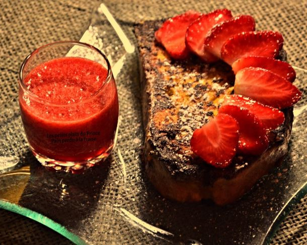 Pain perdu d'autrefois aux fraises