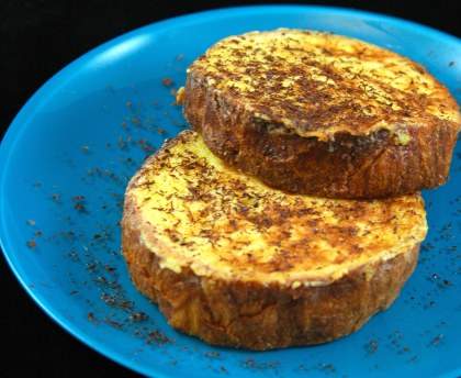Pain perdu poêlé (restes de brioche)