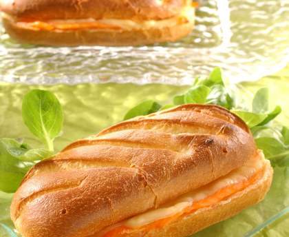 Pains viennois au saumon fumé