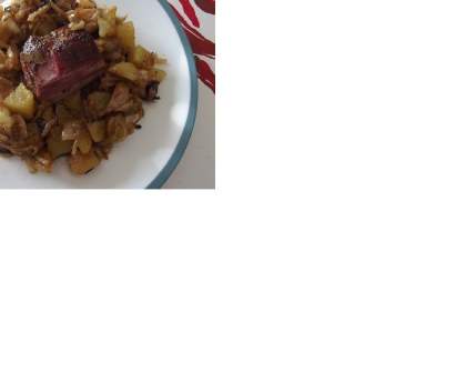 Palette de porc demi-sel au four d'RV 