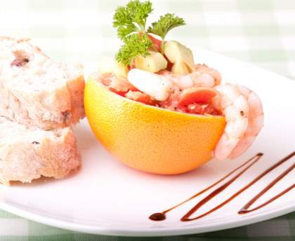 Pamplemousse aux crevettes tout simple