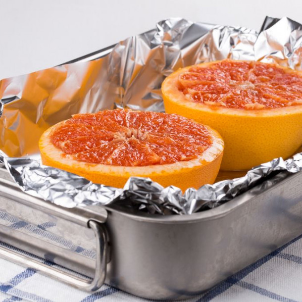 Pamplemousse rôti en papillote au barbecue