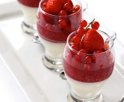 Panacotta aux fruits rouges