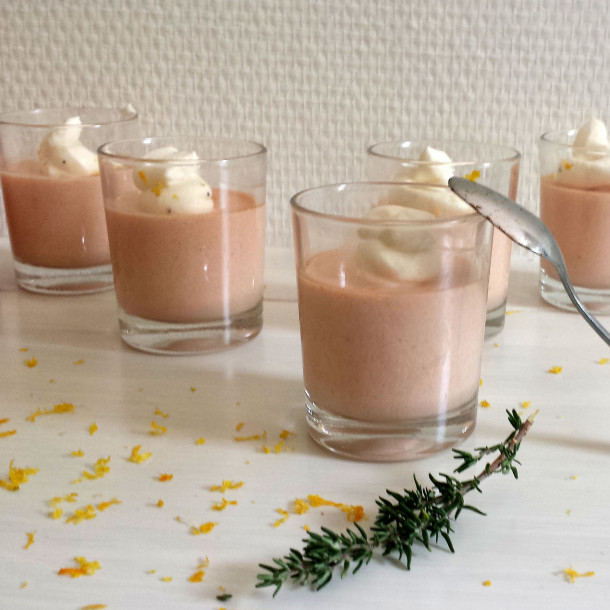 Panacotta tomates et chantilly au thym