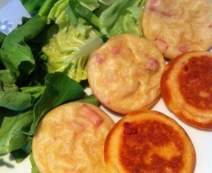 Pancakes au Kiri et au jambon