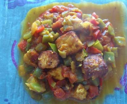 Paneer aux poivrons