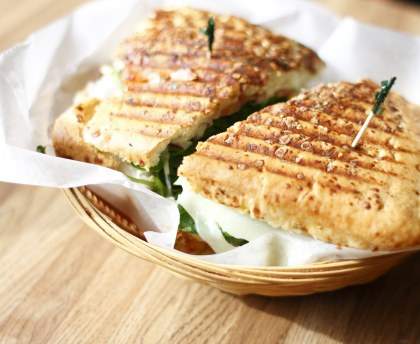 Panini maison chèvre bacon