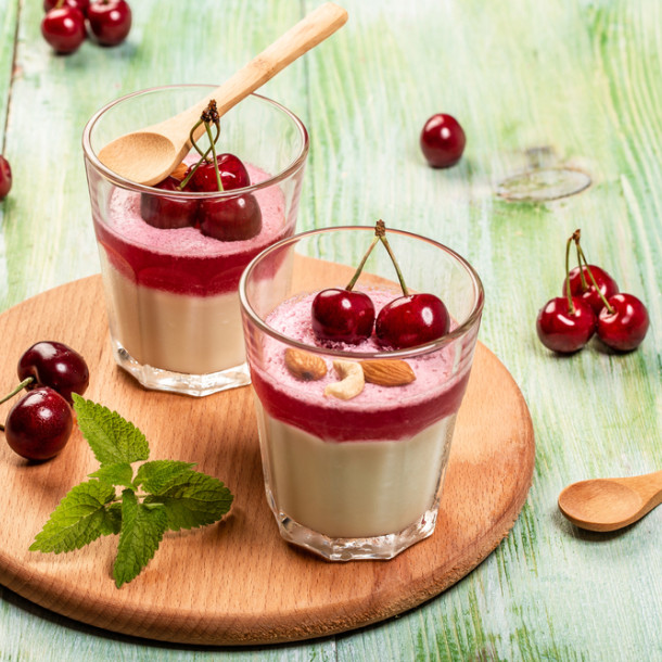 Panna cotta à la cerise