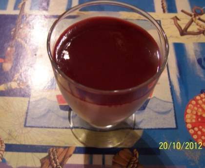 Panna cotta au coulis de fruits rouges